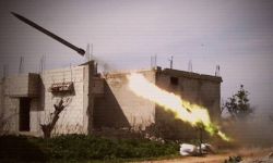 معسكر تدريبي مشترك بين الاتحاد الإسلامي لأجناد الشام وفيلق الرحمن في غوطة دمشق